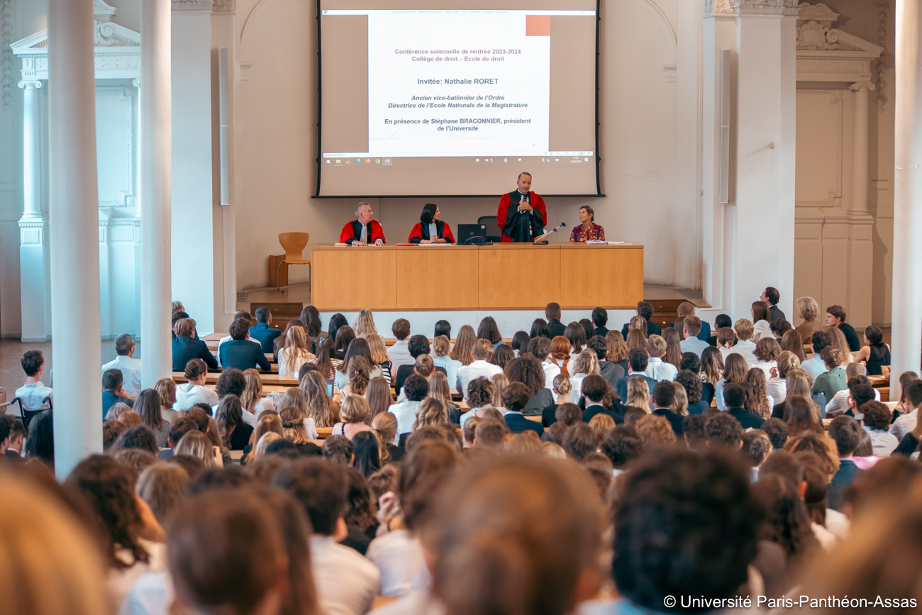 Photo de la Conférence solennelle de rentrée 2023-2024 du Collège de droit et de l'École de droit