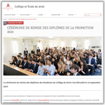 Vignette de la cérémonie des diplômes de la promotion 2024