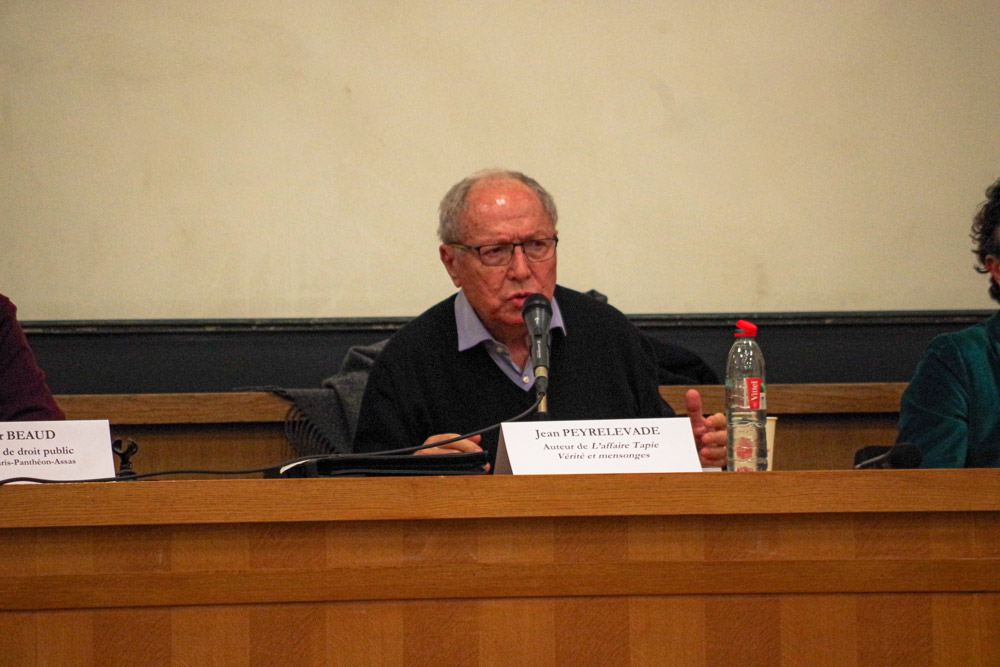 photo de la conférence sur l'affaire Tapie du Collège de droit