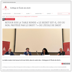 Vignette de l'article sur la table ronde de l'école de droit du 26 mai 2025 Vignette de l'article sur la table ronde de l'école de droit du 26 mai 2025
