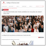 Vignette de la page de la Promotion 2025-2026 du Collège de droit Vignette de la page de la Promotion 2025-2026 du Collège de droit