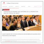 Visuel de la cérémonie de remise de diplome 2022 de l'École de droit Visuel de la cérémonie de remise de diplome 2022 de l'École de droit