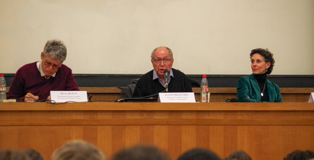 photo de la conférence sur l'affaire Tapie du Collège de droit