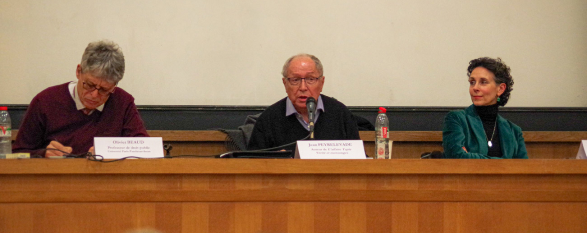 photo de la conférence sur l'affaire Tapie du Collège de droit photo de la conférence sur l'affaire Tapie du Collège de droit