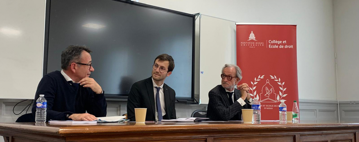 Photo de la conférence du Collège de droit sur le thème "Regard croisé magistrat/avocat sur les modes alternatifs de règlement des différends" Photo de la conférence du Collège de droit sur le thème "Regard croisé magistrat/avocat sur les modes alternatifs de règlement des différends"