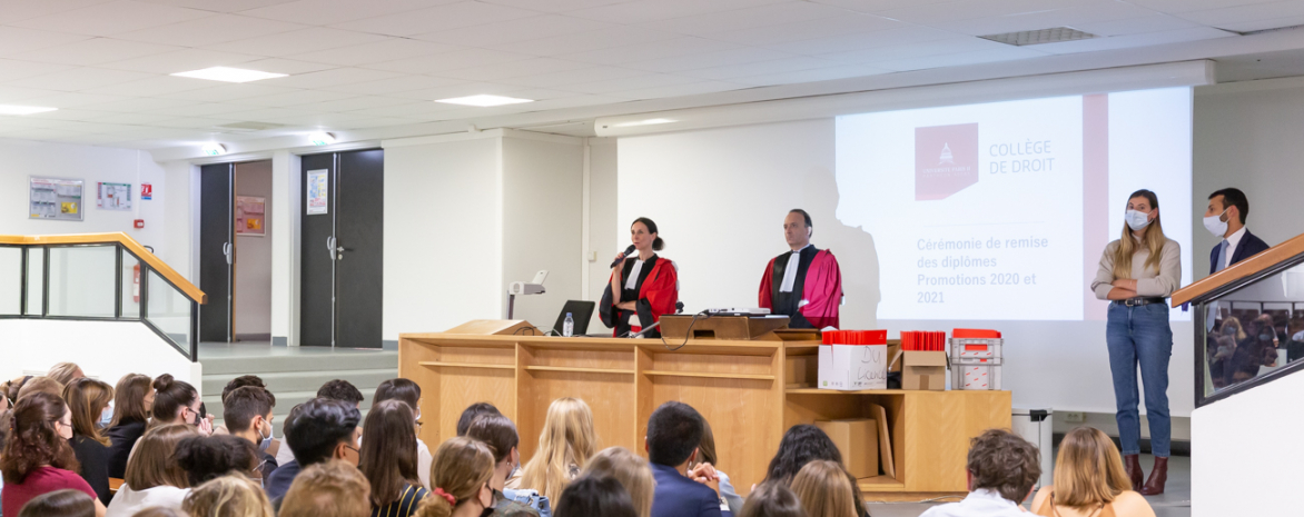 Remise de diplômes du Collège de droit - Promotions 2020 et 2021