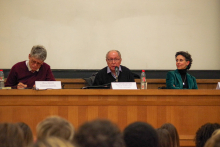 photo de la conférence sur l'affaire Tapie du Collège de droit