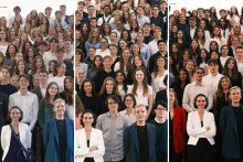 Montage photo des 3 promotions 2025-2026 des étudiants du Collège de droit