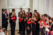 Photo de la remise de diplômes de la promotion 2024 de l'École de droit